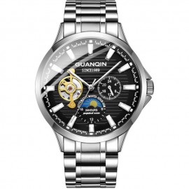 GUANQIN 2019 negocio reloj automática reloj luminoso hombres Tourbillon impermeable reloj mecánico marca reloj masculino