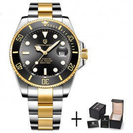 PAGANI Relojes de lujo de marca de diseño para hombre negro automático mecánico de acero inoxidable resistente al agua deporte d