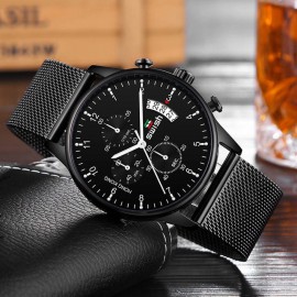 Swiss 2019 marca superior de lujo relojes para hombres reloj de pulsera de acero inoxidable resistente al agua reloj de cuarzo C