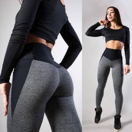 2019 Mujer Leggings Sexy pantalones Push Up Fitness mallas de gimnasio Running mallas de rejilla para ejercicio sin costuras Pan