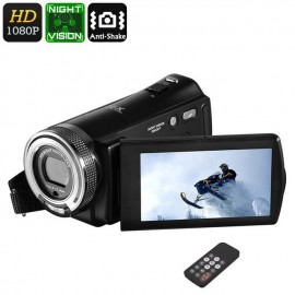 Cámara de vídeo 1080P Full HD 16X Digital Zoom grabación videocámara Anti-vibración w/3,0 pulgadas pantalla LCD giratoria soport