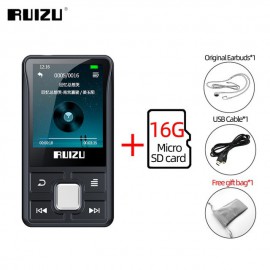 Nuevo RUIZU X55 Clip deporte portátil deportes Bluetooth MP3 8GB pantalla a Color compatible con tarjeta TF, FM, grabación HD, r