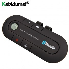 Kebidumi coche Bluetooth 4,1 multipunto Speakerphone Bass estéreo AUX Car Kit Altavoz manos libres reproductor receptor de músic