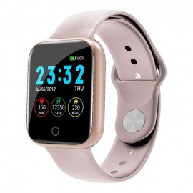 Reloj inteligente rosa para mujer, reloj deportivo, rastreador de ritmo cardíaco, monitor de presión arterial, reloj inteligente
