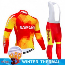 2019 equipo ESPANA invierno Ciclismo Jersey 9D Gel conjunto bicicleta Ropa hombres Ropa Ciclismo térmico polar Ropa para Ciclism