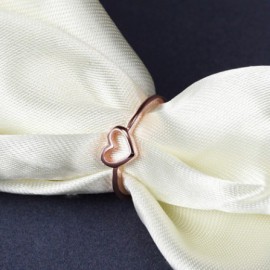 Anillos de corazón Simple nueva moda Color oro rosa en forma de corazón anillo de boda para mujer Dropshipping anillo con joya d