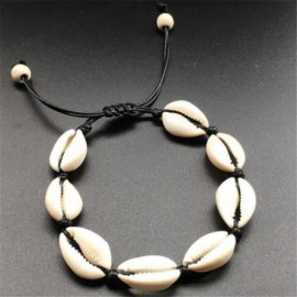 Bohemian Trendy Natural Seashell pulsera hecha a mano para mujeres pulseras de concha cuentas Strand pulsera de dijes joyería re